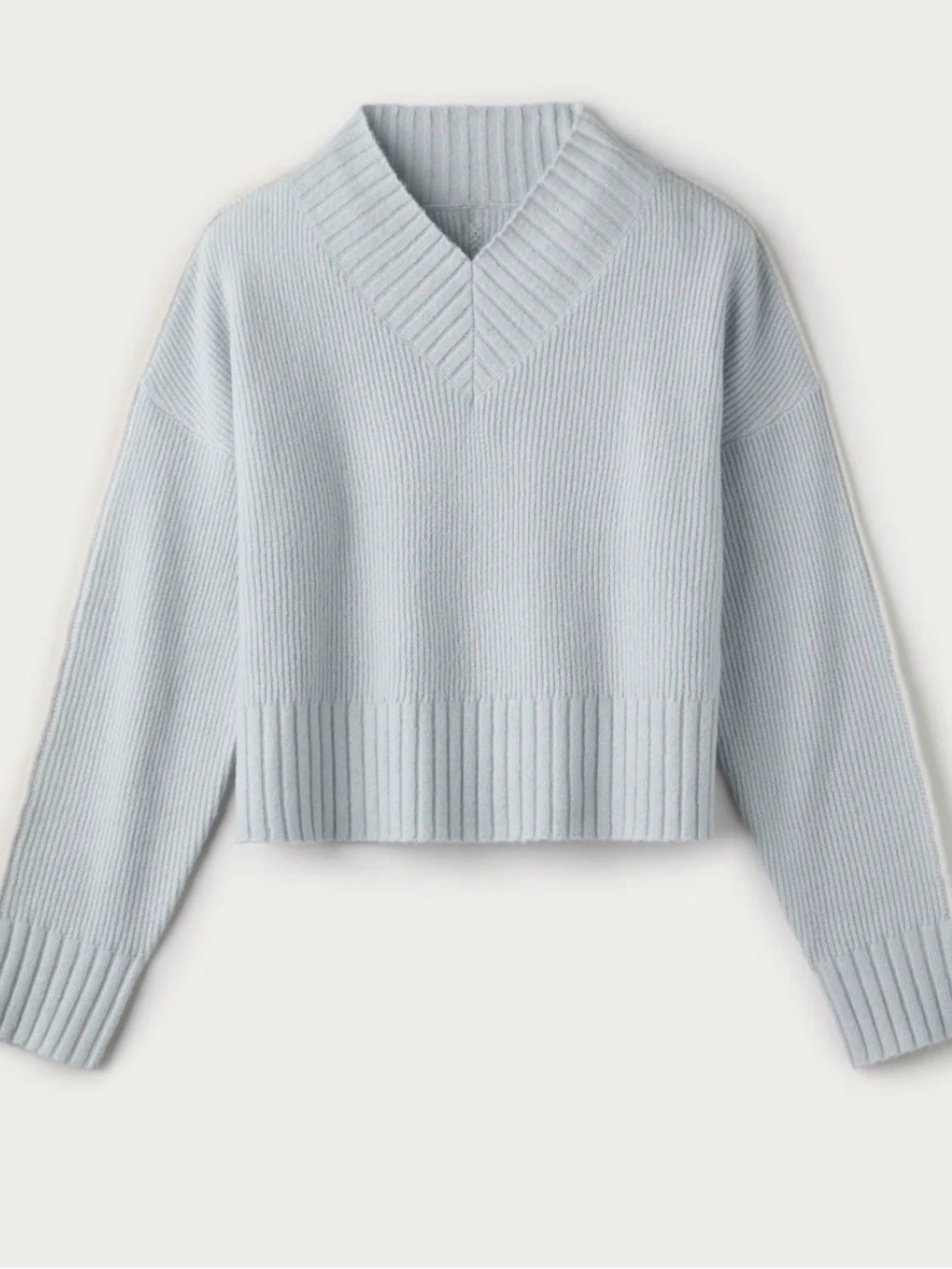 RHONE Westside V-Neck Ribbed Knit Sweater